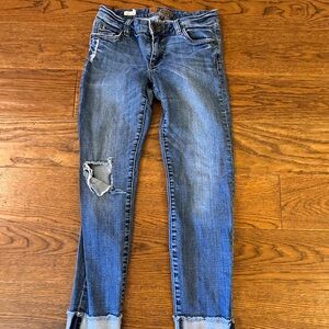 Kut from the Kloth Asher Blue Distressed Skinny Jeans